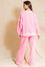 Neon Pink Elastic Banded Waist Baggy Pants