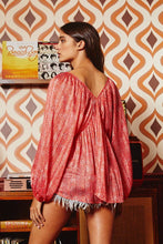Red Multi Spotty Dot Lurex Chiffon Babydoll Bucketlist Top