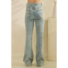 Light Denim Washed Floral Embroidered Oli+Hali Jeans