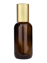 Boston Round Amber Bottle-60ml: Matte Silver