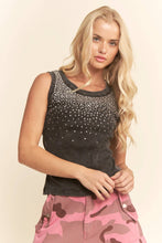 Black Sleeveless Ribbed Davi & Dani Tank Top