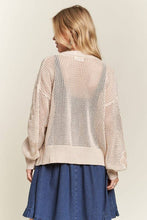 LIGHTWEIGHT FLORAL SWEATER CARDIGAN - CESW3607: IVORY / S-M-L(2-2-2)