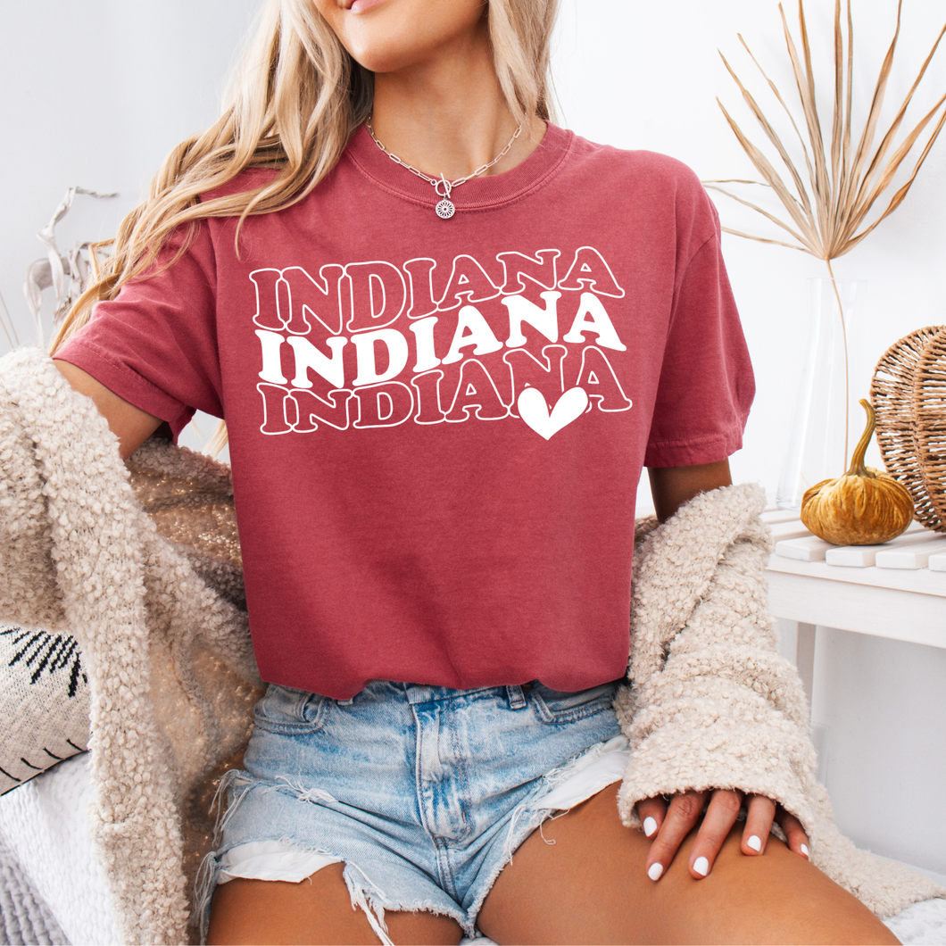 Red Indiana Graphic Tee