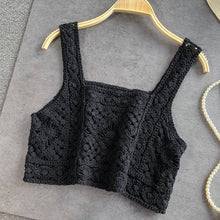 Black Crosa - Handmade Vintage Crochet Design Camisole