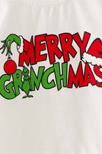White Christmas application top and multi color stripe bottom