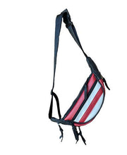 American flag cowhide leather fanny pack