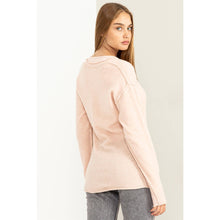 Dusty Pink Deep V-Neck Cardigan