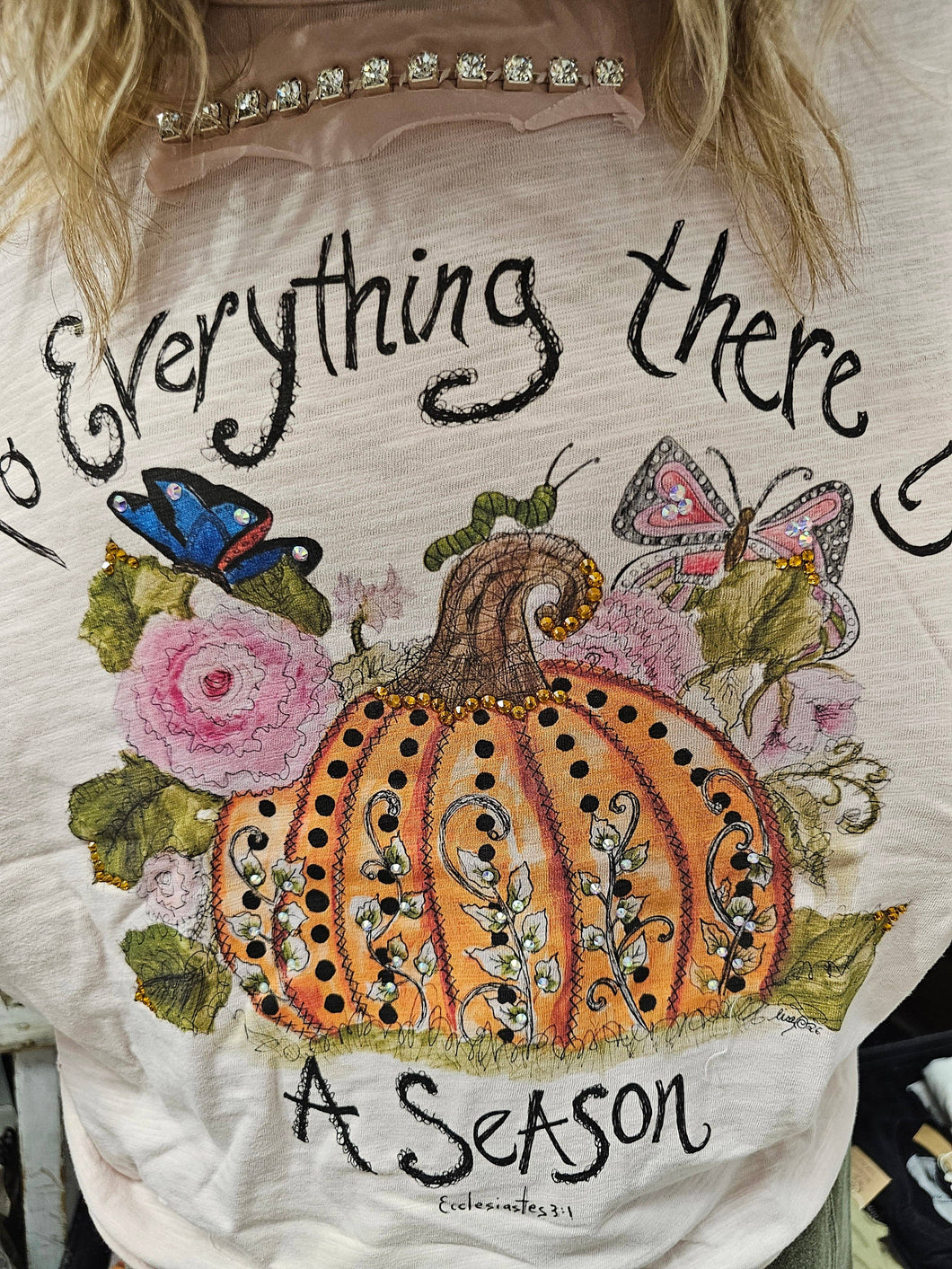 To Everything There Is A Season Tattered Tee: Sm