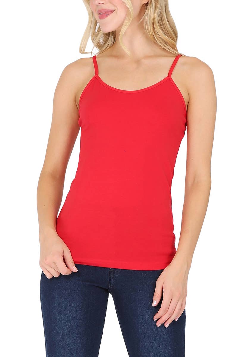 Red Plus Spaghetti Strap Camisole Tank Top