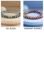 Peacock Glass Beaded Bracelet