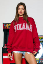 Crimson Stripe 'INDIANA' Stripe Embroidered Sweatshirt