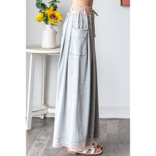 Heather Grey Washed Wide Leg Oli+Hali Pants