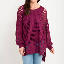 Burgundy Olli Crochet Sweater