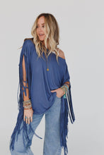 Denim Showstopper Fringe Top