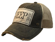Charcoal Jeep Girl Distressed Trucker Cap