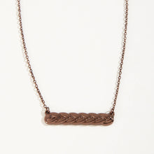 Chocolate Cecelia Braided Bar Necklace