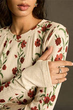 Floral Long Sleeve T-Shirt: WINE / L