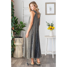 Navy Charcoal Washed Ruffle Cotton Gauze Oli+Hali Romper