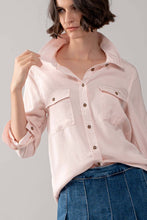 White Classic Tencel Utility Casual Button Down Chambray Urban Daizy Shirt