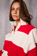 Red Everly Striped Pullover