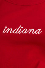 Crimson 'indiana' Embroidered Ribbed Tank Top
