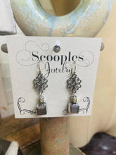 Gunmetal Crystal Cross Necklace