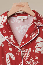 Red Floral Print Button-Up Cardigan Loungewear