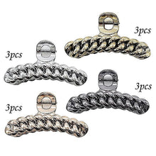 Dozen Rold Silver Rose Gold Big Jaw Hair Clip