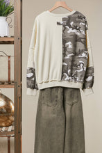 Ivory Multi Fabric Patchwork Sweatshirt