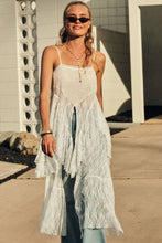 Cream Ruffled Lace Flyaway Maxi Cami Top