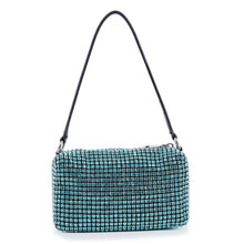 Petite Rhinestone Bling Shoulder Bag: Black