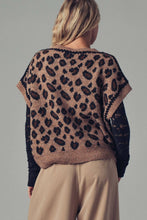 Leopard Crochet Trim Sweater Urban Daizy Vest