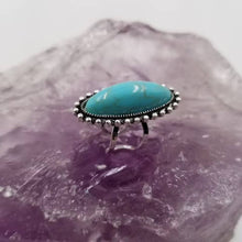 Adjustable Oval Turquoise Ring