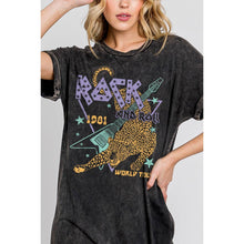 Mineral Black Rock N Roll Leopard Graphic Dres