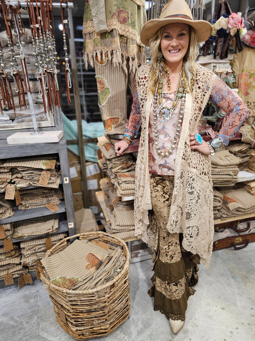 Magdalena Crocheted Rare Bird Duster