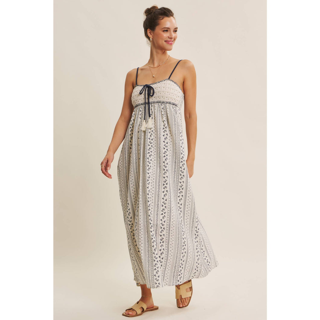 Midnight Navy Boho Dream Crochet Maxi Dress – B'Dazzled Shop