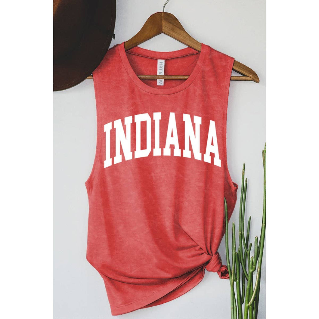 Mineral Scarlet Red Indiana Graphic Tank Top