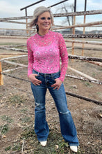 Pink Bandana Babe Mesh Top