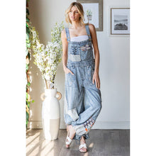 Denim Washed Multi Patchwork Tencel Oli+Hali Overalls
