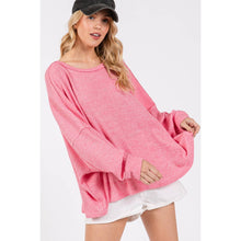 Candy Pink Long Sleeve Solid Sage+Fig Top