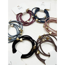 Love and Repeat Heart Beaded Basic Hair Tie Set: MIX COLOR / ONE(12)
