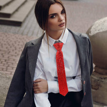 Black Bling Neck Tie Necklace