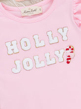 "Holly Jolly" Candy Cane Ruffle Bell Bottom Kids Outfit