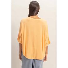 Apricot Relaxed High-Low Batwing Sleeve Top