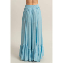 Ice Blue High-Waist Ruffle Flared Wide Leg HYFVE Pants