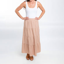 Rosewater McKay Tiered Rosewater Maxi Skirt with Pockets