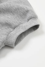 Grey Elise Hooded Knit Dolman Short Sleeve Zip