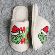 HO HO HO Holiday Grinch Soft Home Indoor Floor Slippers