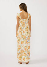 Ivory Coral Tiered Ruffle Maxi Dress