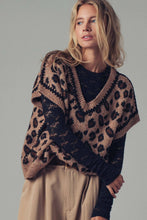 Leopard Crochet Trim Sweater Urban Daizy Vest